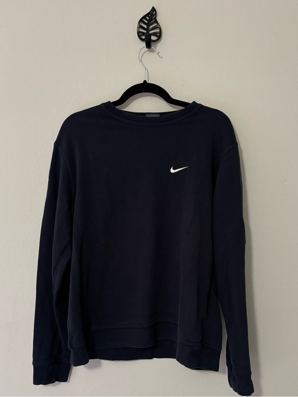 Nike Club Fleece Crewneck Sweatshirt Black Sz L